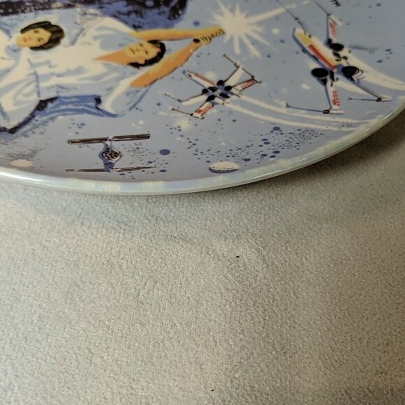 Star Wars Plate 2010 Lucas Film Pottery Barn Kids Plastic Dishwasher Safe Blue - Picture 3 of 7